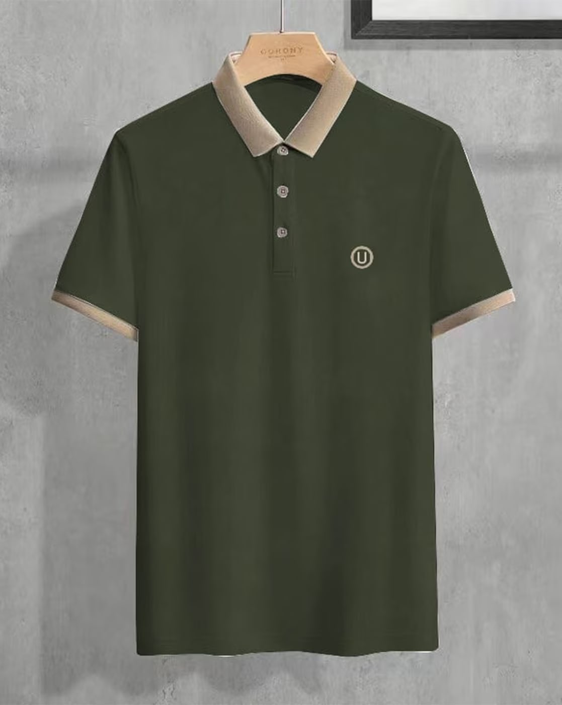 Contrast Polo: Men's Contrast Collar and Cuff Polo Shirt