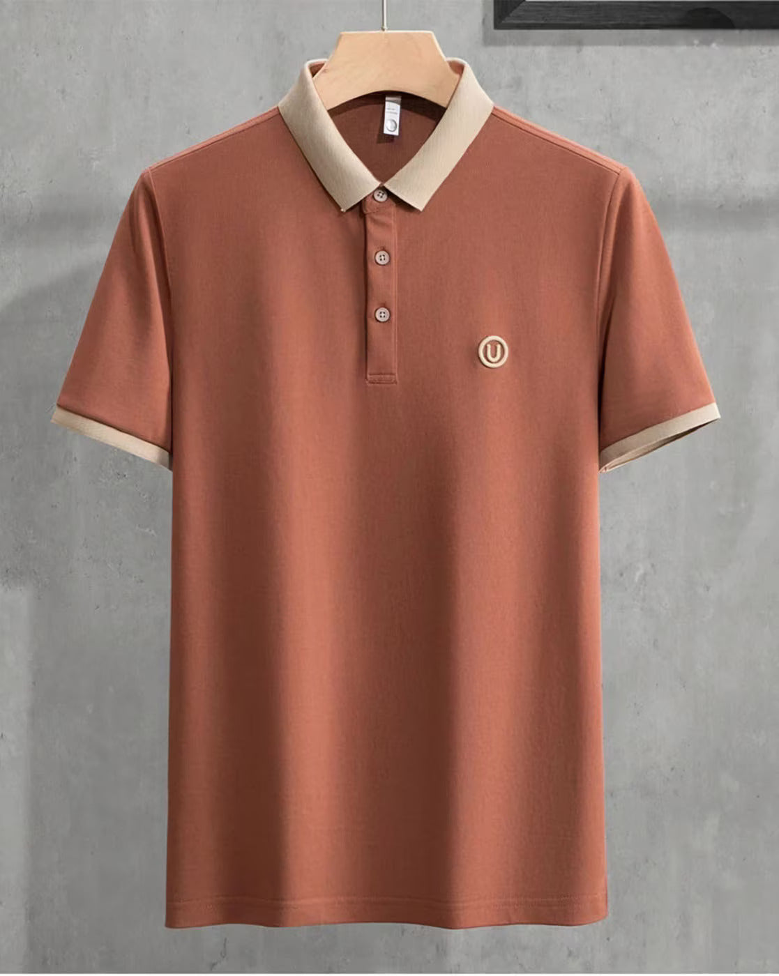 Contrast Polo: Men's Contrast Collar and Cuff Polo Shirt