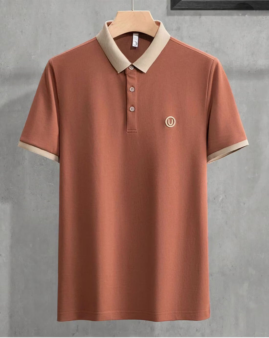 Contrast Polo: Men's Contrast Collar and Cuff Polo Shirt