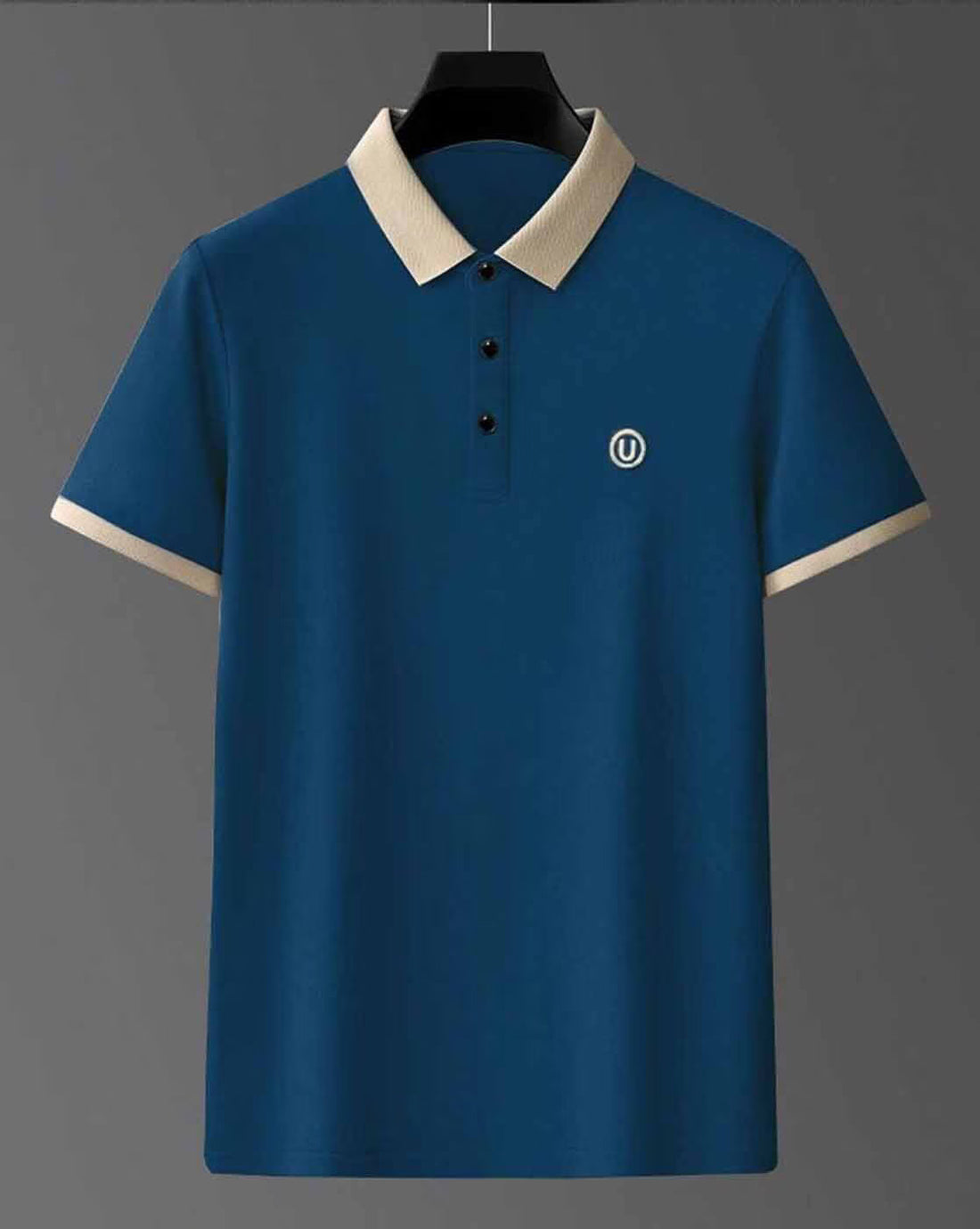 Contrast Polo: Men's Contrast Collar and Cuff Polo Shirt