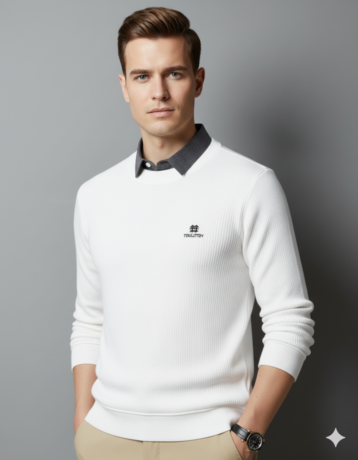 Classy Plaid Knitwear Polo T-Shirt