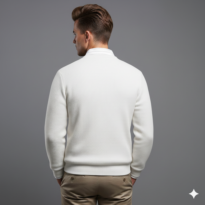 Men's Ribbed Sweater Look