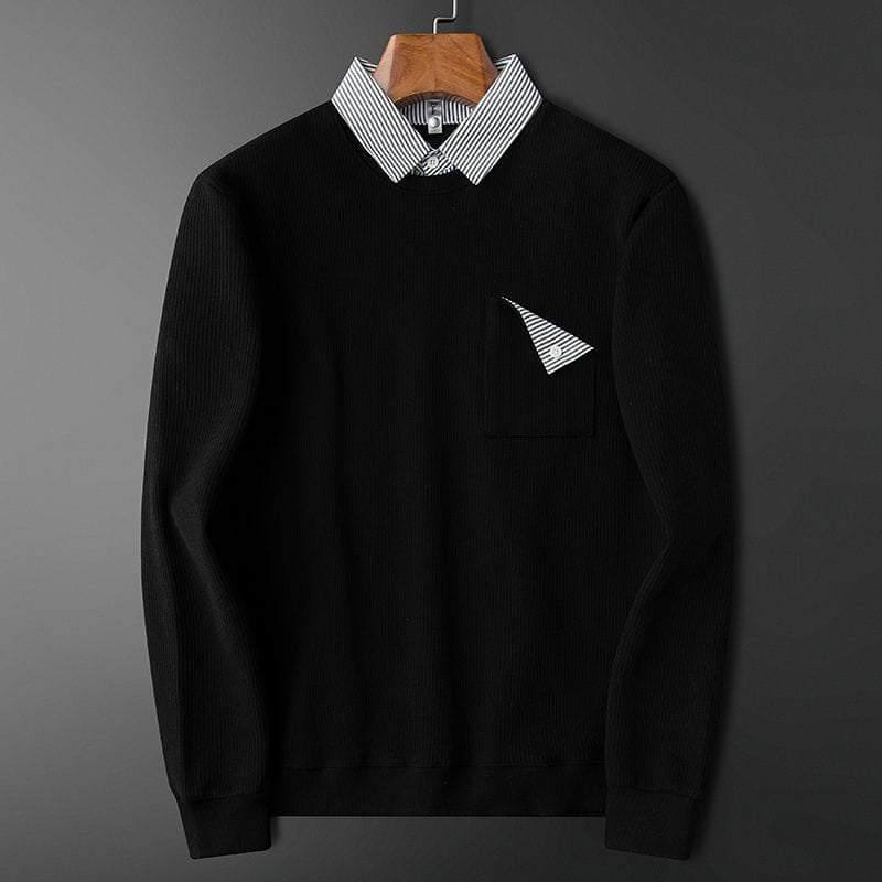 Tan Collar and Cuff Trim Polo