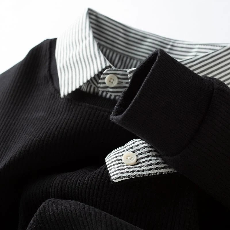 Tan Collar and Cuff Trim Polo