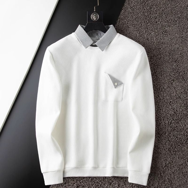 Tan Collar and Cuff Trim Polo