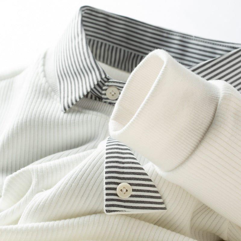 Tan Collar and Cuff Trim Polo